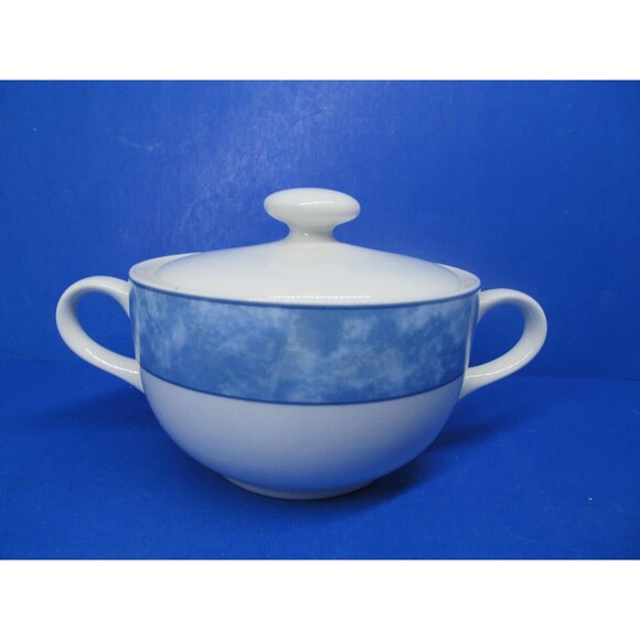 Wolfgang Puck Spago Blue Bistro Collection Covered Sugar Dish VGC - Picture 8 of 8